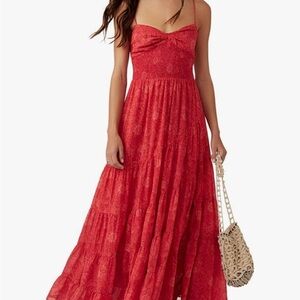 Free People sun-drenched printed maxi dress size M